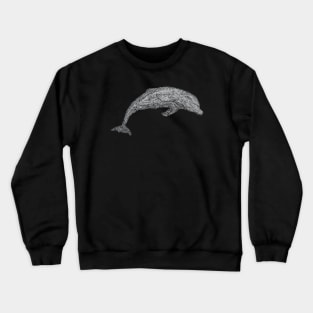 Dotwork Dolphin Art Print Crewneck Sweatshirt